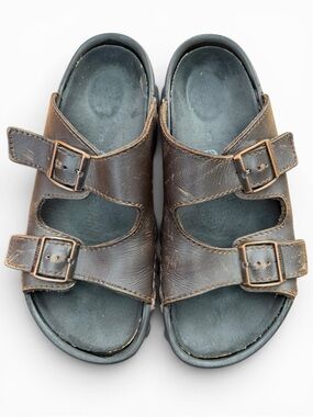 Birkenstock Tatami Arizona Sandals Leather Brown Size 43 EU